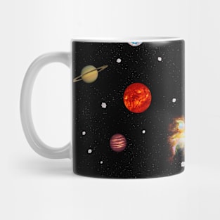 Cosmic Spring Floral Universe Mug